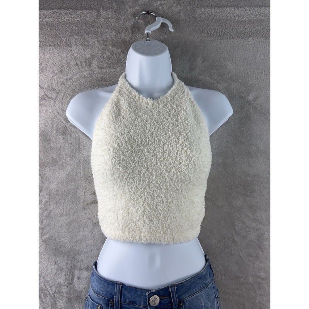 SKIMS Cozy Knit Halter Top Womens Size‎ 4X/5X White Soft Lounge Stretch